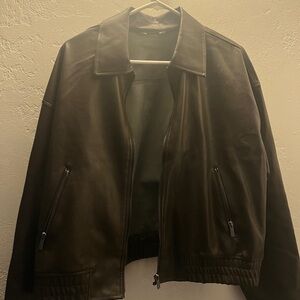 Women's Classic Black Leather Jacket